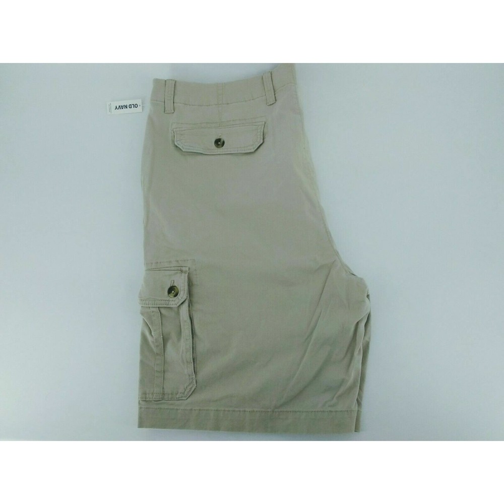 BIG & TALL OLD NAVY CARGO SHORTS MENS SIZE 46 KHAKI COLOR ZIP FLY NEW WITH TAGS